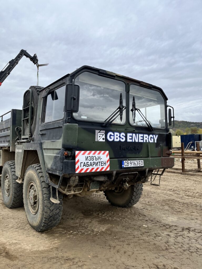 JObsite vette vrachtwagen GBS energy